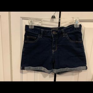 Dark wash jean shorts from justice